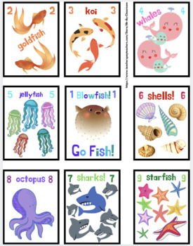 Go Fish Blowfish! FREE Printable Go Fish Card Game. Send your kids a game!