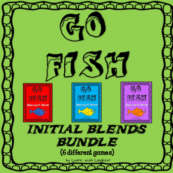 Go Fish Game - Initial Blends (L, R, & S blends) BUNDLE - 6 different games