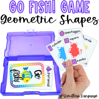 Preview of Go Fish! Geometric Shapes game for ESL