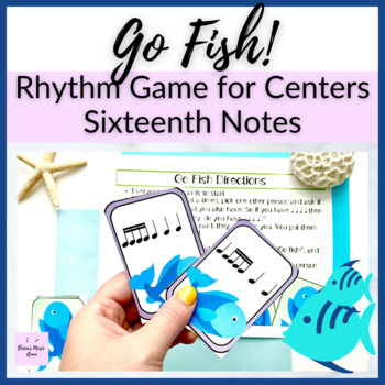 Preview of Sixteenth Note Go Fish Rhythm Card Game for Elementary Music Centers