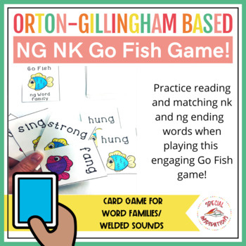 Preview of Go Fish -NG and -NK Word Family Games