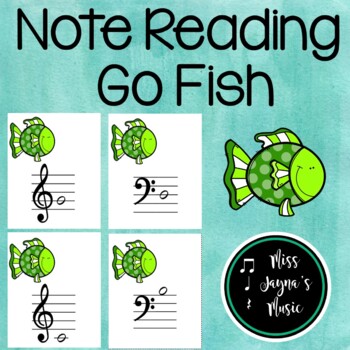 Preview of Go Fish! Note Reading Music Game