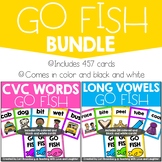 Go Fish Phonics Bundle {CVC, CCVC, and CCVCC Words and Long Vowels}