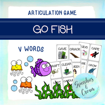 Preview of Articulation Activity Go Fish | V Words | Speech Therapy