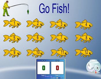 Preview of Go Fish customizable smartboard review game
