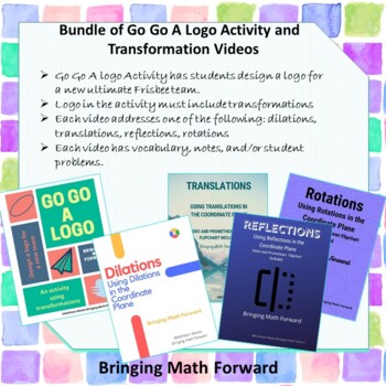 Preview of Go Go A Logo Activity with Transformation Videos (distance learning)