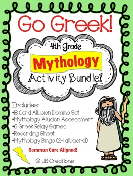 Preview of Go Greek! 4th Grade Mythology Allusion Activity Bundle