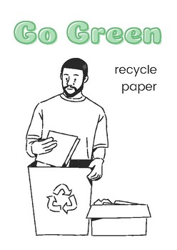 Preview of Go Green Coloring Worksheet