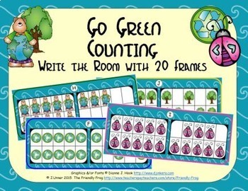 Preview of Go Green Counting with 20 Frames {Subitizing}