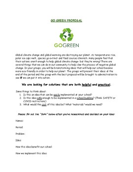Preview of Go Green Proposal