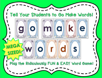 Preview of Go Make Words! The Ridiculously FUN & EASY Word Game (MEGA sized cards)