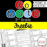 Go Math 3rd Grade Freebie