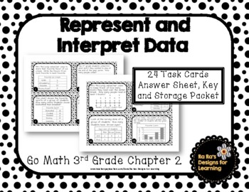 Preview of Go Math! 3rd Grade Chapter 2 Represent and Interpret Data Task Cards