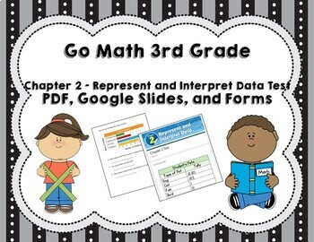 Preview of Go Math 3rd Grade Chapter 2 Tests Represent & Interpret Data - Distance Learning