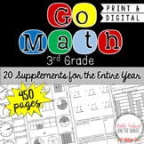 Go Math 3rd Grade Entire Year BUNDLE | Print & Digital