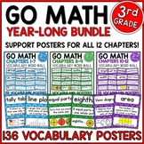 Go Math 3rd Grade Vocabulary for the Year Bundle