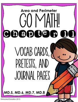 Preview of Go Math! 3rd grade Chapter 11 Resource Kit for Area and Perimeter