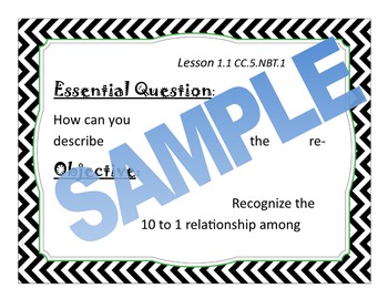 Preview of Go Math 3rd grade, Essential Questions Chapter 3