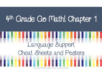 Preview of Go Math! 4th Grade Chapter 1 Language Support