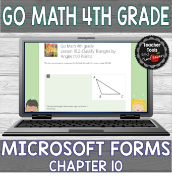 Preview of Go Math 4th Grade - Chapter 10 Activities for Microsoft Forms