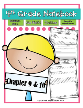 Preview of Go Math! 4th Grade Notebook CC and I Can Statements Chapter 9 & 10