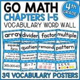 Go Math 4th Grade Vocabulary Chapters 1-5