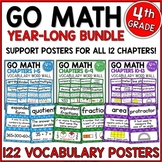 Go Math 4th Grade Vocabulary for the Year Bundle