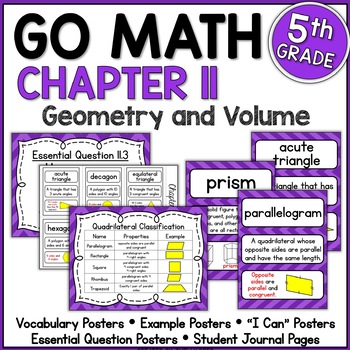 Preview of Go Math 5th Grade Chapter 11 Resource Packet