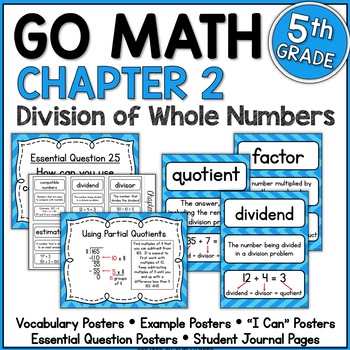 Preview of Go Math 5th Grade Chapter 2 Resource Packet