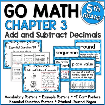 Preview of Go Math 5th Grade Chapter 3  Resource Packet