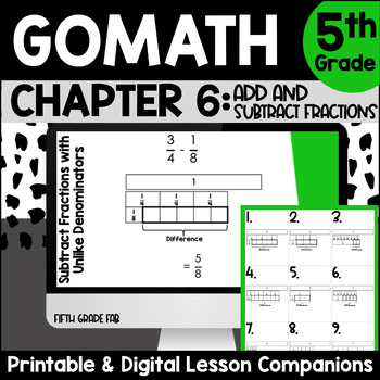Preview of GoMath 5th Grade Chapter 6 Digital and Printable Activities