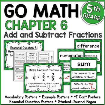 Preview of Go Math 5th Grade Chapter 6 Resource Packet