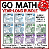 Go Math 5th Grade Resource Bundle for the Year - Vocab, Po
