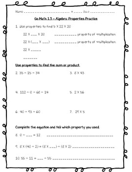 Preview of Go Math 5th Grade Worksheets Entire Year Bundle
