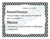 Go Math 5th grade Essential Questions and Objectives, Chapter 4