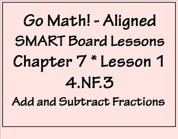 Preview of Go Math Aligned - Chapter 7 Lesson 1  4.NF.3a  Parts of the Same Whole