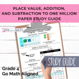 Go Math Aligned Grade 4 Chapter 1 Study Guide - Place Valu