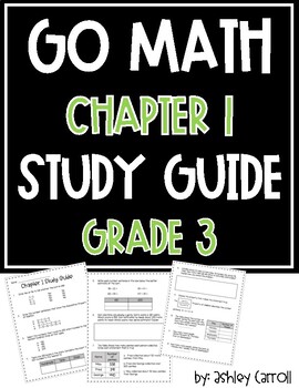 Preview of Go Math Chapter 1 Study Guide Grade 3