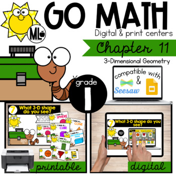 Preview of GoMath Centers-Chapter 11- 3 Dimensional Geometry,Printable & Distance Learning