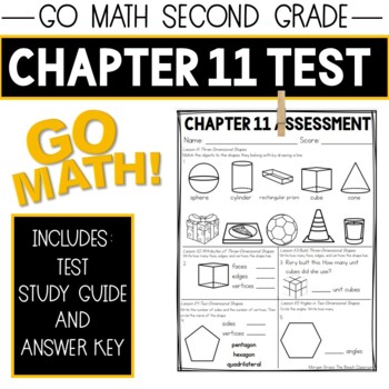 Preview of Go Math Chapter 11 Test | 2nd Grade | Second Grade