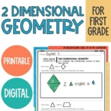 Go Math Chapter 12 Practice for First Grade - 2D Shapes