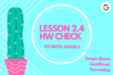 Go Math Grade 4 Chapter 2 Homework Google Sheets Answer Check