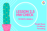 Go Math Grade 4 Chapter 2 Homework Google Sheets Answer Check