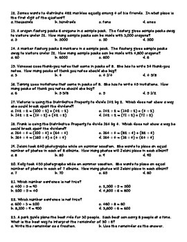 Preview of Go Math Chapter 4 Review with Answers Grade 4