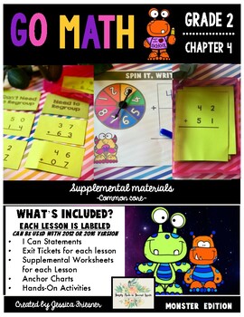Preview of Go Math!  Chapter 4 Second Grade Supplemental Resources