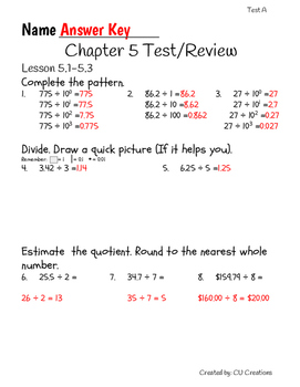 go math grade 5 answer key homework book chapter 5