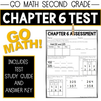 Preview of Go Math Chapter 6 Test | 2nd Grade | Second Grade