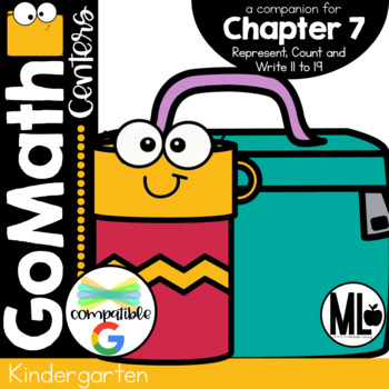 Preview of Go Math Centers, Ch.7-Represent, Count and Write 11-19,Print & Distance Learning