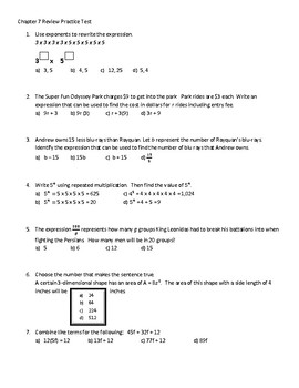 Preview of Go Math! Chapter 7 Extra Test for Grade 6 for either Retake or Extra Practice!