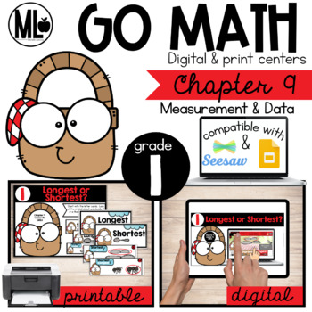 Preview of GoMath Centers, Chapter 9-Measurement and Data, Printable & Distance Learning